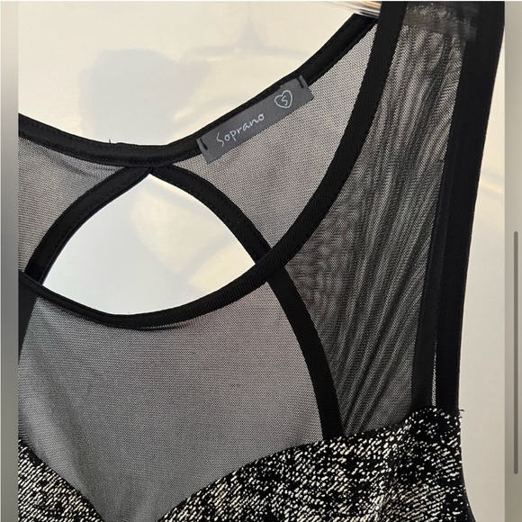 Black and Silver Sheer Top Dress - Picture 5 of 5